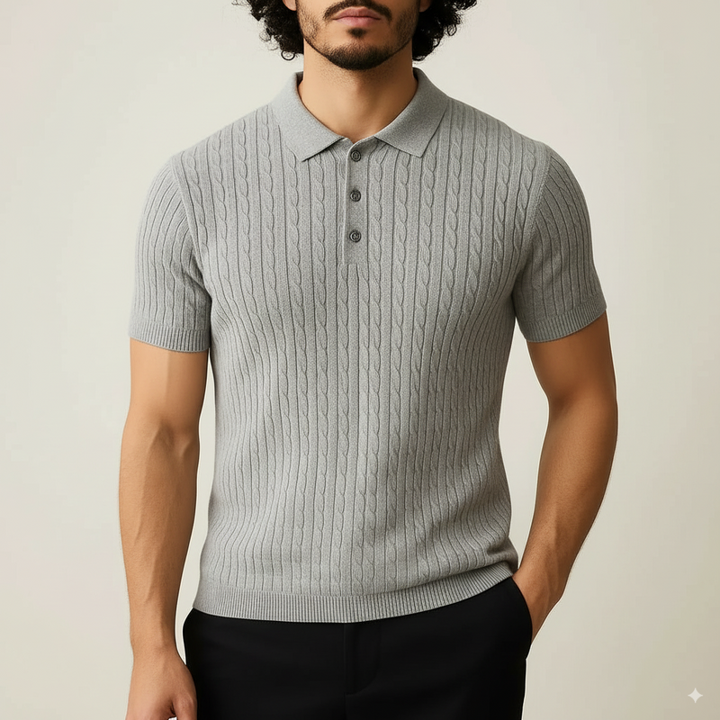 Camisa Polo Masculina em Algodão Europeu Mely