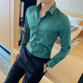 Camisa Social Masculina Slim Confort  verde