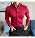 Camisa Social Slim Fit Masculino vermelho