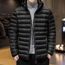 Jaqueta Puffer Masculina Com Capuz preta