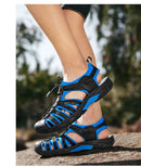 Novo verão sandálias masculinas de couro genuíno design de moda respirável sapatos casuais fundo macio sandálias de praia ao ar livre tamanho grande 48