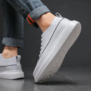 Tênis Masculino de Couro Genuíno branco