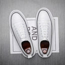 Tênis Masculino de Couro Genuíno branco