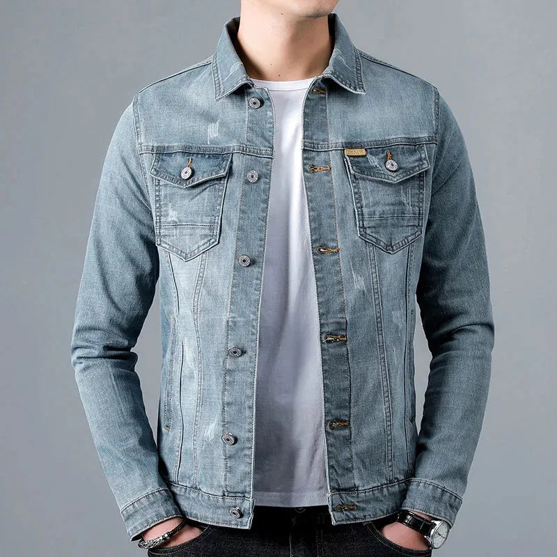 Jacket Jaqueta Jeans Cinza Masculina Jaqueta Jeans Masculina