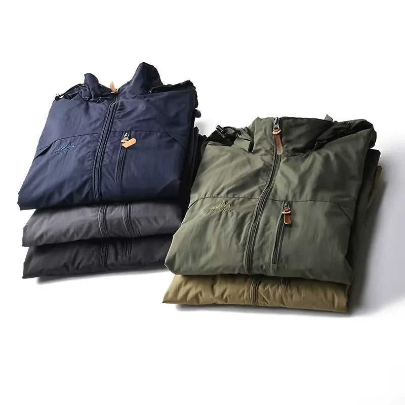 Jaqueta Corta Vento Masculina com Capuz Dryvent
