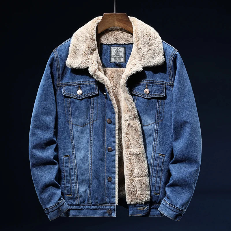 Jaqueta Jeans Masculina Forrada Clássica Nicce