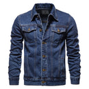 Jaqueta jeans masculina moda motocicleta jeans jaquetas causal oversized algodão casual preto azul denim jaqueta homem outerwear casaco