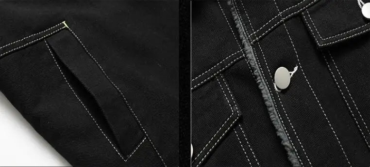 Jaqueta jeans de lã quente masculina, casacos jeans casuais, bolsos múltiplos, casacos masculinos de alta qualidade, nova moda, inverno, 5XL