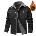 Jaqueta jeans de lã quente masculina, casacos jeans casuais, bolsos múltiplos, casacos masculinos de alta qualidade, nova moda, inverno, 5XL
