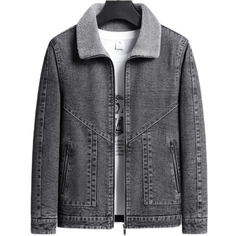 Jaqueta Jeans Masculina com Forro de Lã Romana