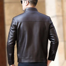 Jaqueta Masculina de Couro Natural Forrada em Lã Super Soft