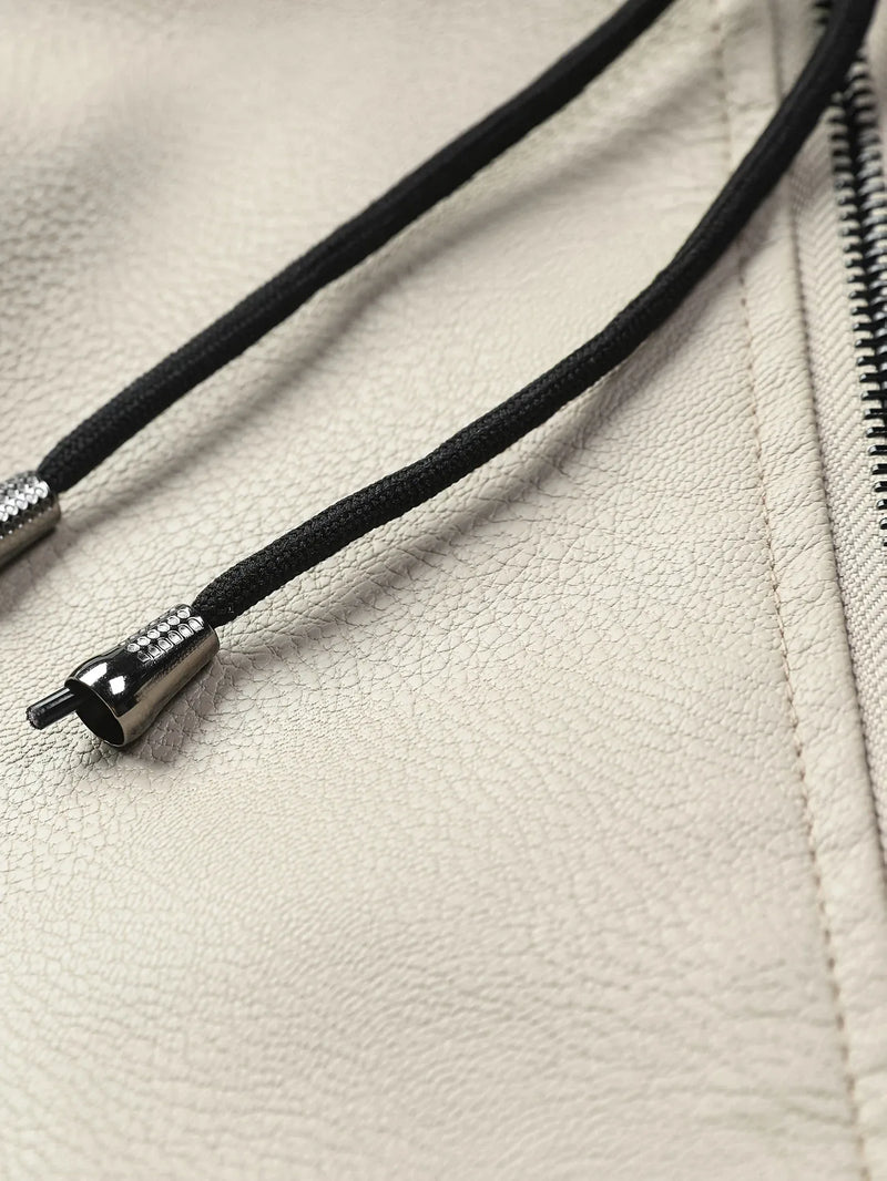 Jaqueta Masculina em Couro Buster - Capuz Removível