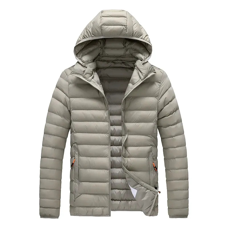 Jaqueta Puffer Masculina Com Capuz Removível Luxy
