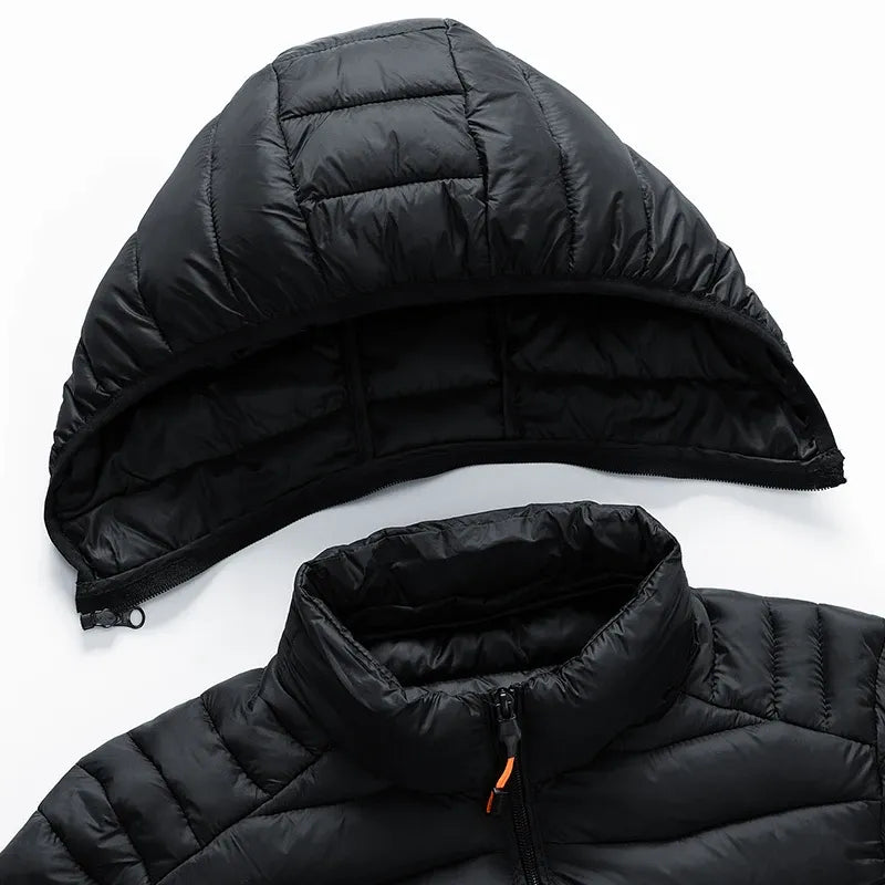 Jaqueta Puffer Masculina Com Capuz Removível Luxy