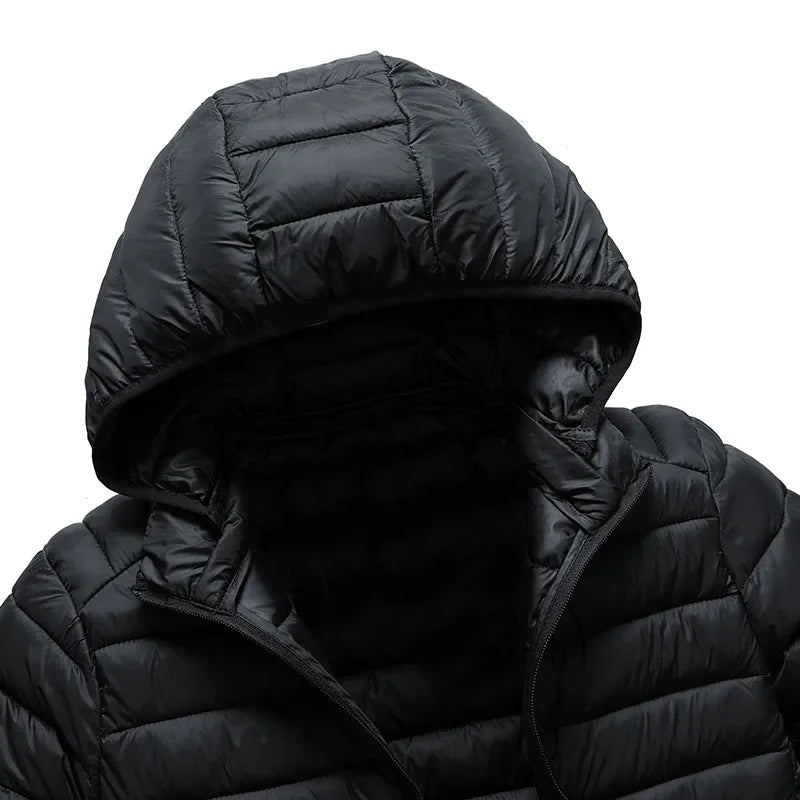 Jaqueta Puffer Masculina Com Capuz Removível Luxy