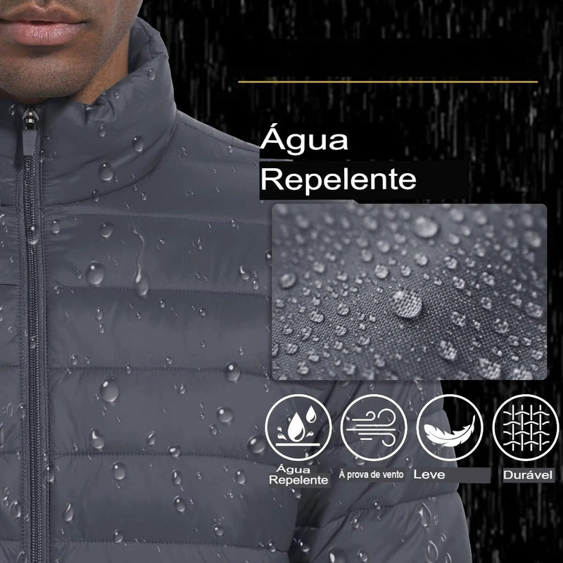 Jaqueta Puffer Masculina Térmica Gola Alta Betti