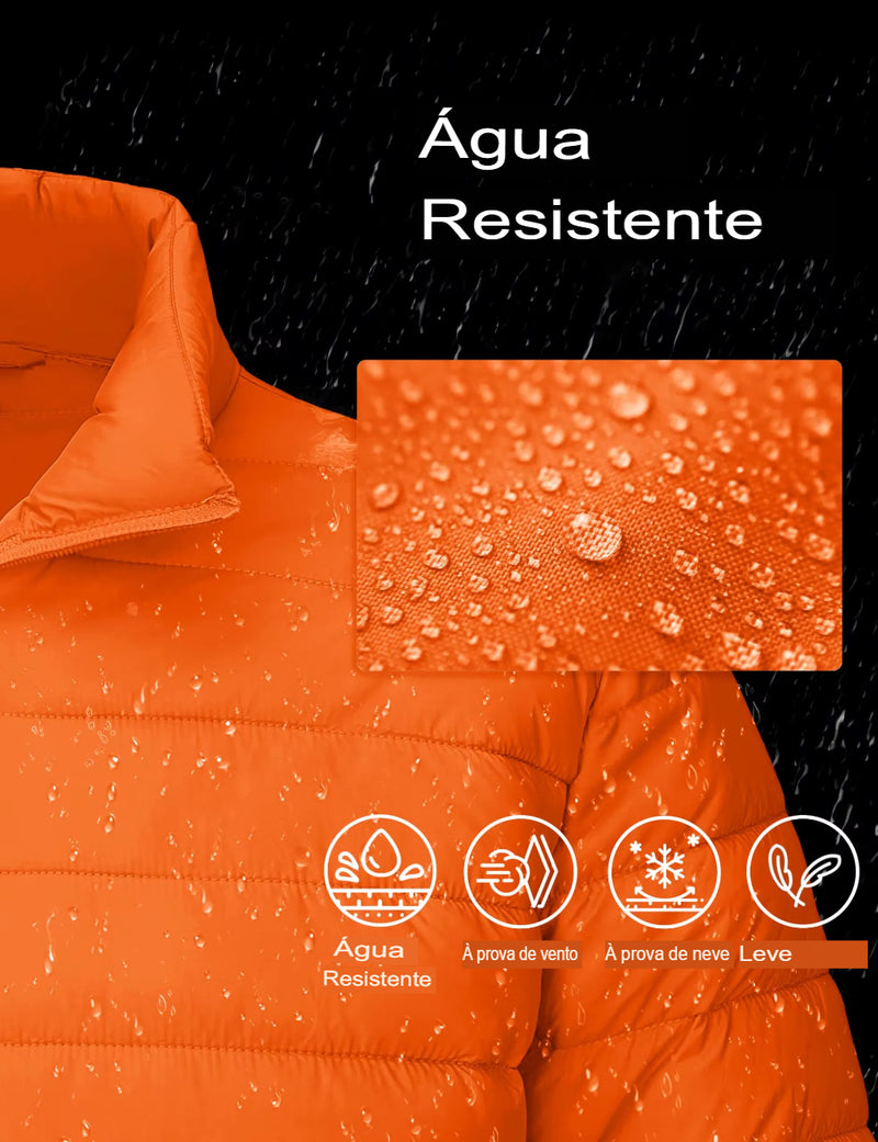 Jaqueta Puffer Masculina Térmica Gola Alta Betti