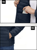 Jaqueta Masculina Puffer Térmica Gola Alta Betti