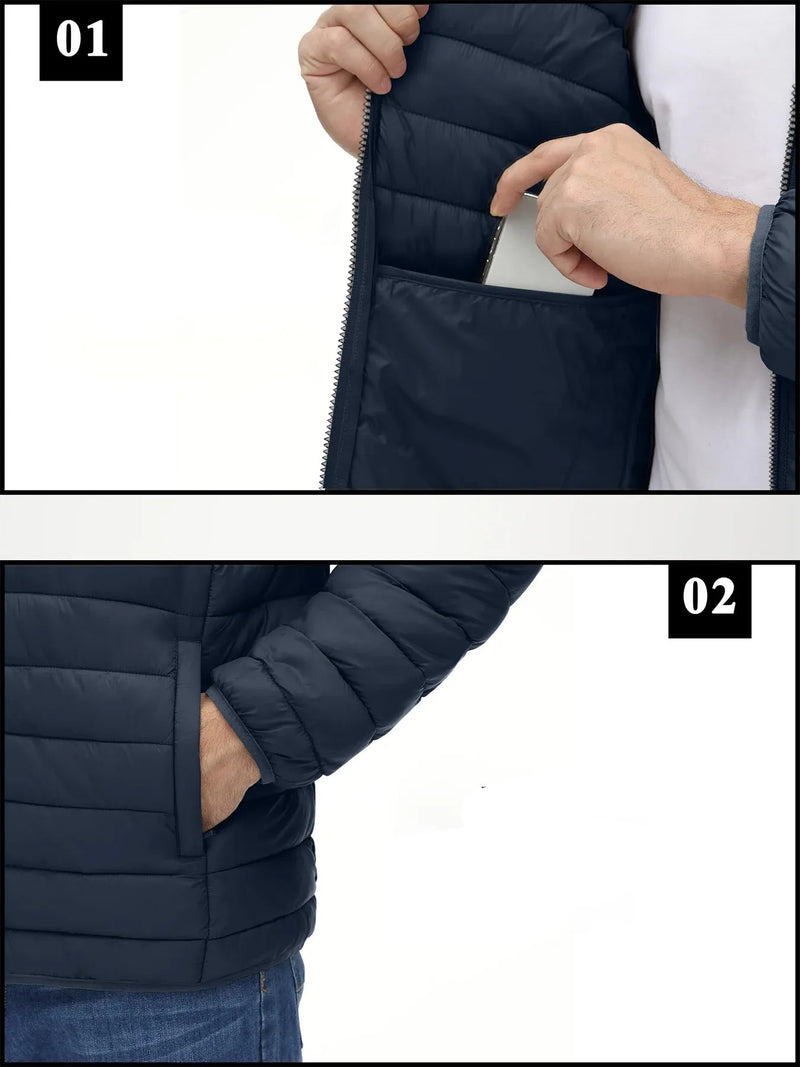 Jaqueta Puffer Masculina Térmica Gola Alta Betti