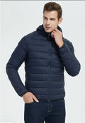 Jaqueta Puffer Masculina com Capuz Compactável