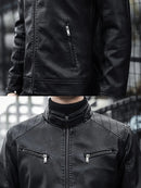 Jaqueta Masculina de Couro Gola Vintage Meriva