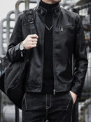 Jaqueta Masculina de Couro Gola Vintage Meriva