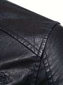 Jaqueta Masculina de Couro Gola Vintage Meriva