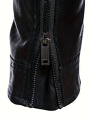 Jaqueta Masculina de Couro Gola Vintage Meriva