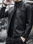 Jaqueta Masculina de Couro Gola Vintage Meriva