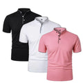 Kit Com 3 Camisetas Gola Padre Masculinas Slim Fit