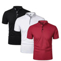 Kit Com 3 Camisetas Gola Padre Masculinas Slim Fit