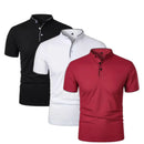 Kit Com 3 Camisetas Gola Padre Masculinas Slim Fit