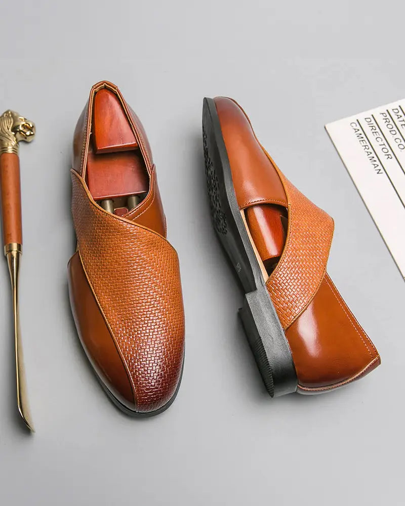 Mocassim Italiano Masculino de Couro Genuíno da Divello