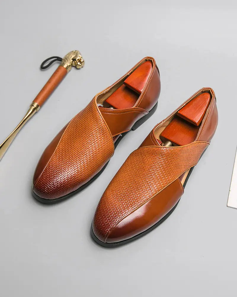 Mocassim Italiano Masculino de Couro Genuíno da Divello