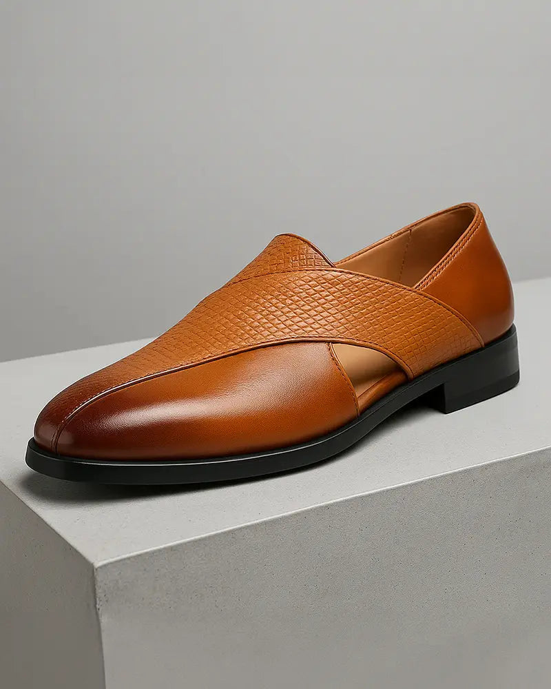 Mocassim Italiano Masculino de Couro Genuíno da Divello