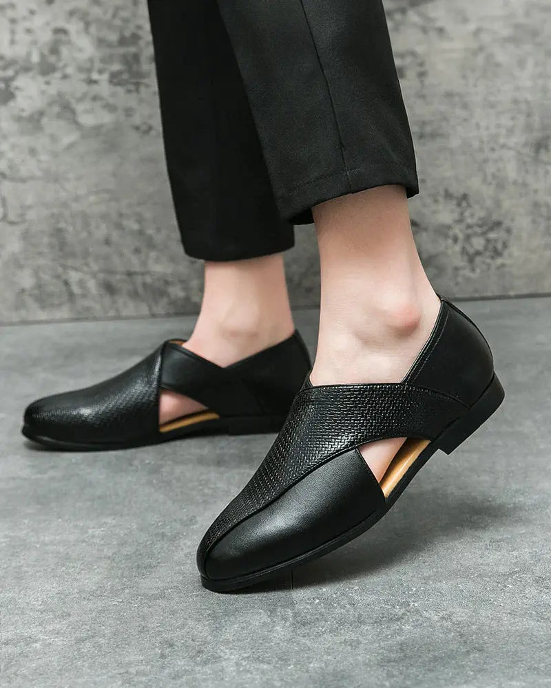 Mocassim Italiano Masculino de Couro Genuíno da Divello