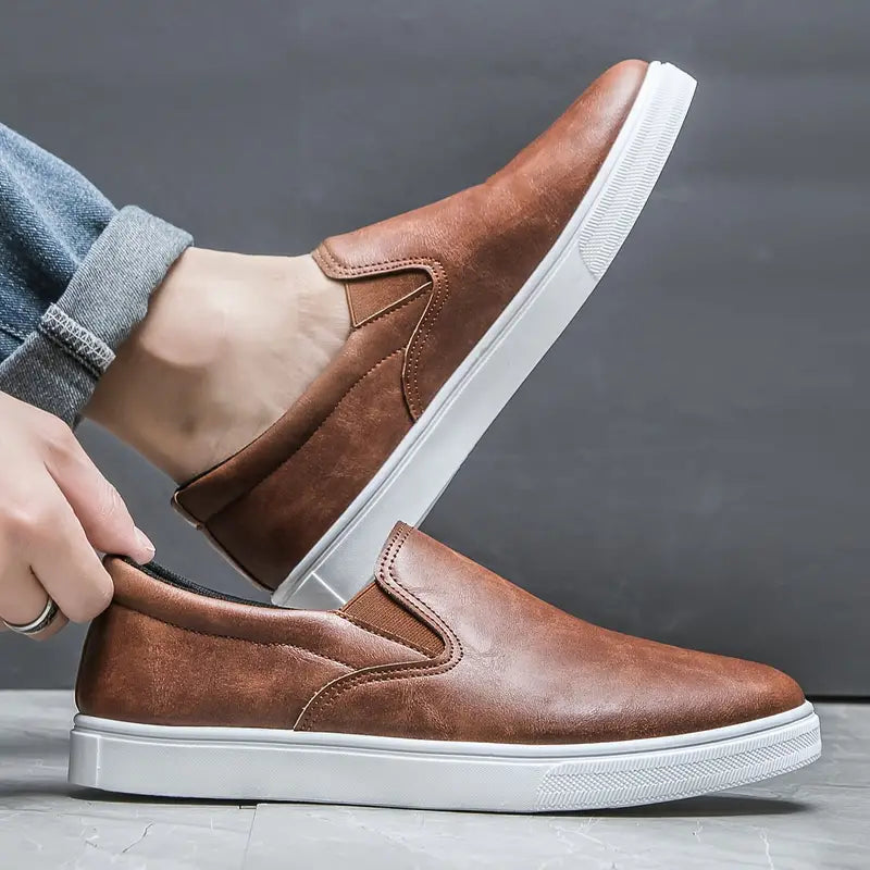 Mocassim Masculino em Couro Styllus