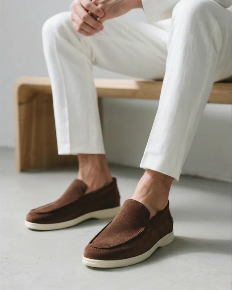Mocassim Old Money Masculino em Camurça Italiano