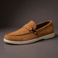 Mocassim Off White de Camurça Masculino Milanio