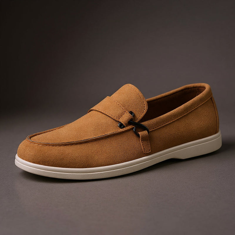 Mocassim Off White de Camurça Masculino Milanio
