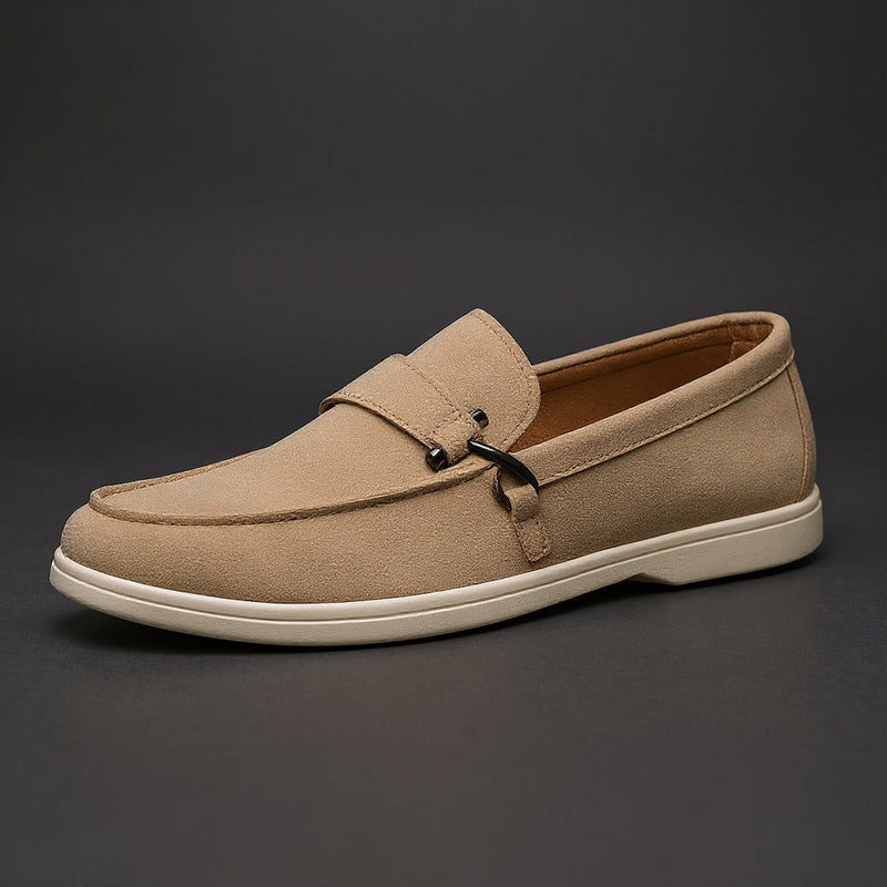 Mocassim Off White de Camurça Masculino Milanio