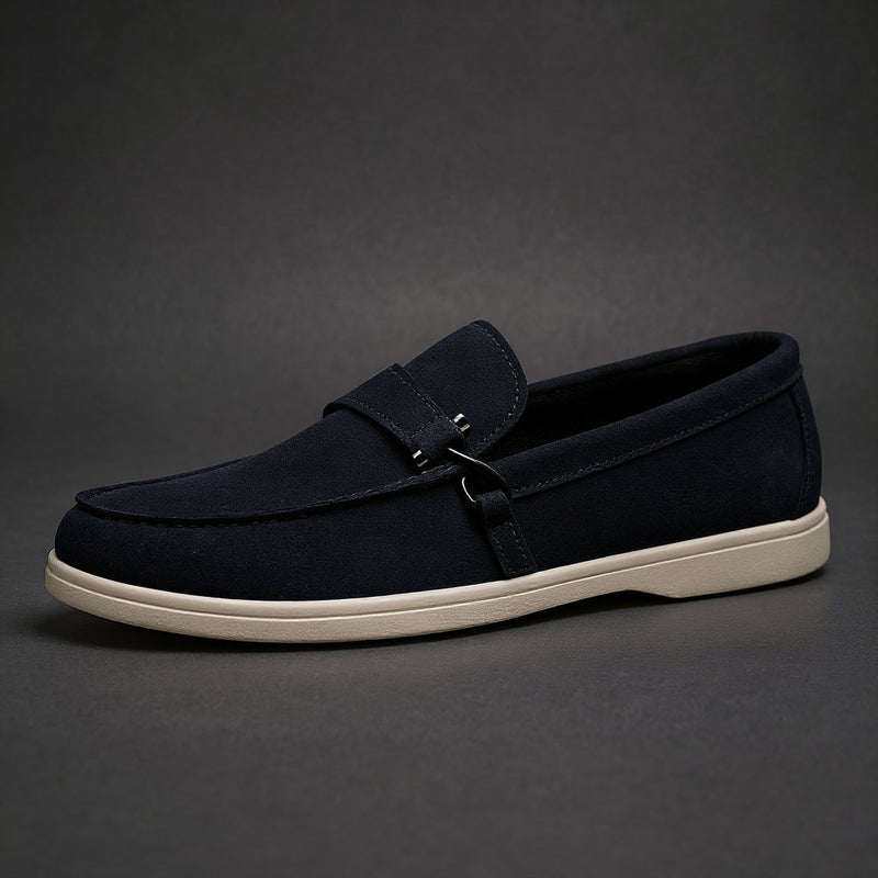 Mocassim Off White de Camurça Masculino Milanio