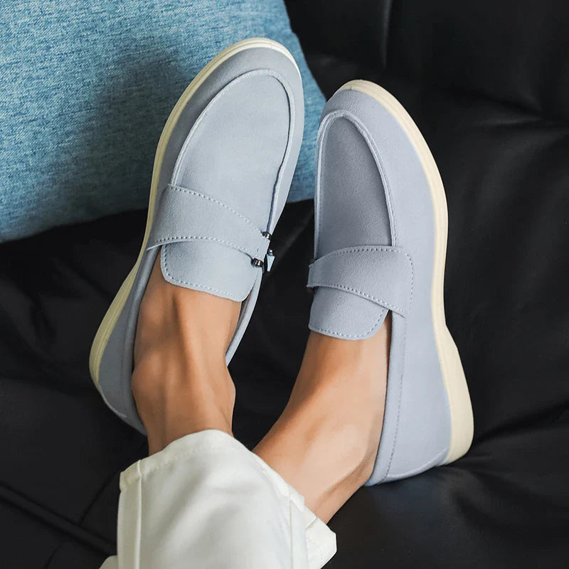 Mocassim Off White de Camurça Masculino Milanio