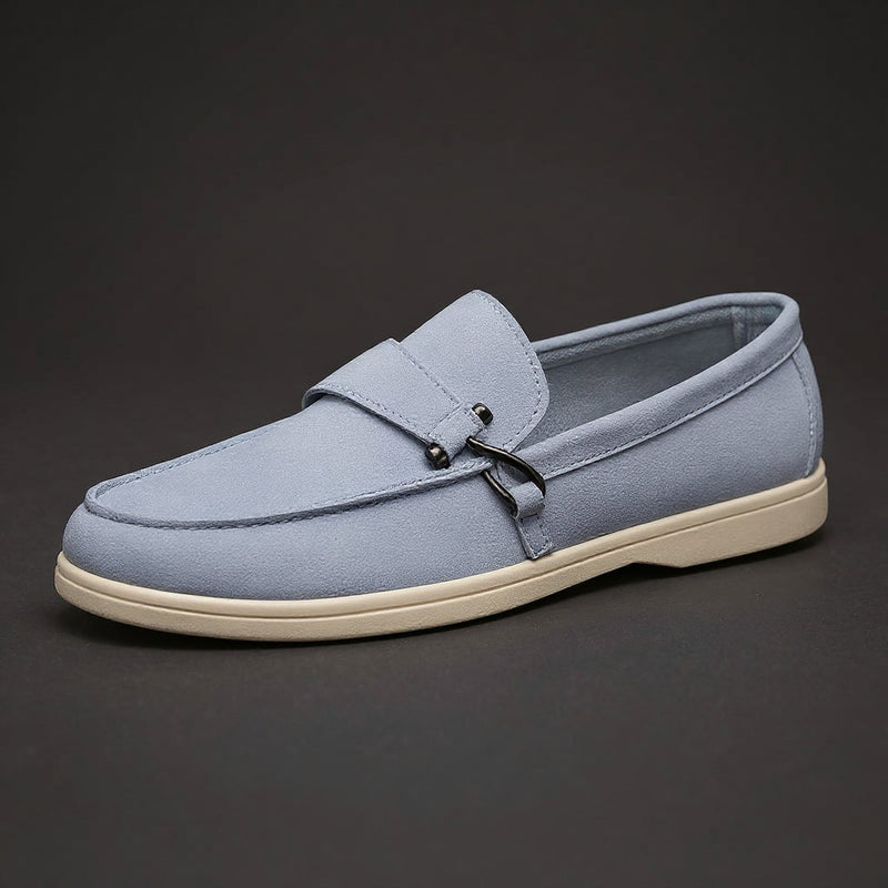 Mocassim Off White de Camurça Masculino Milanio