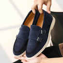 Mocassim Fivela Dupla Masculino em Camurça Dorran