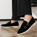 Mocassim Fivela Dupla Masculino em Camurça Dorran