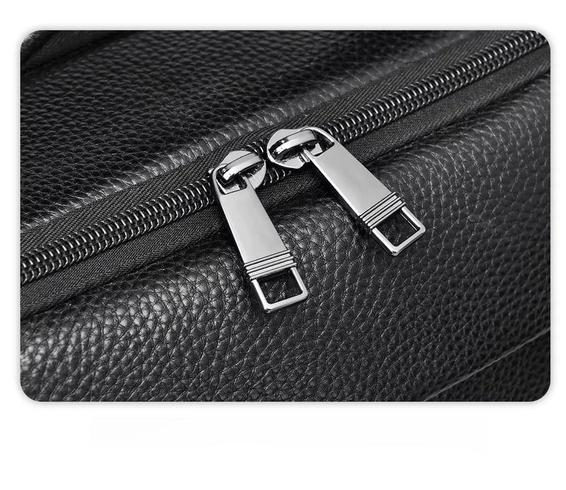 Mochila Masculina de Couro Genuíno Jeep Buluo Pro
