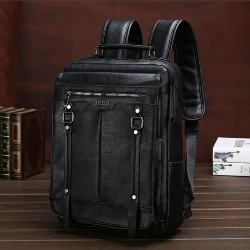 Mochila Masculina para Notebook de Couro Jeep Road