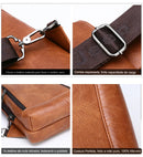 Bolsa Transversal Masculina em Couro Italiano