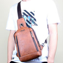 Bolsa Transversal Masculina em Couro Italiano